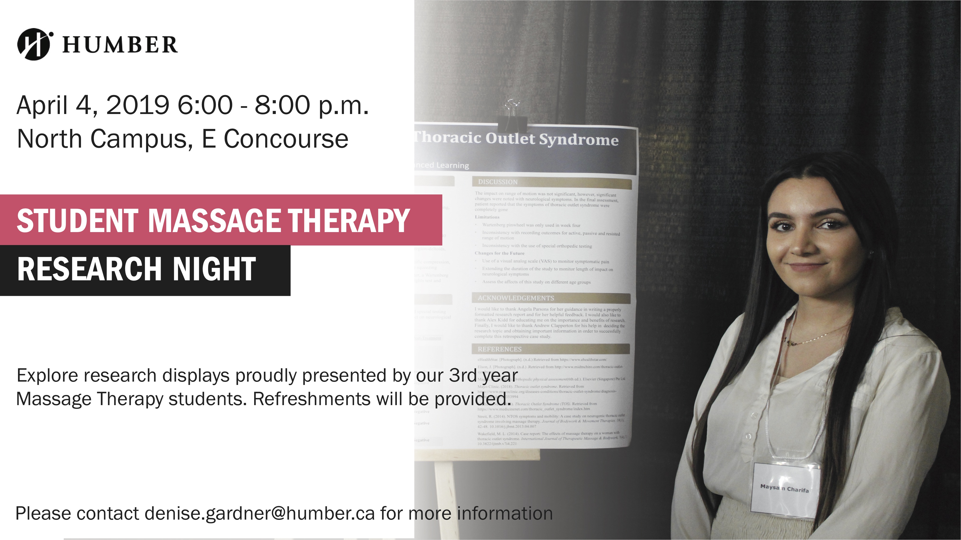Student Massage Therapy Research Night Humber Communiqué